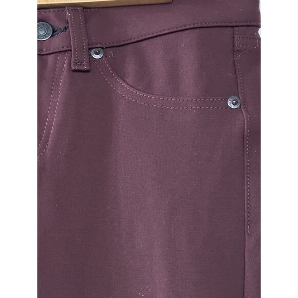 Rag & Bones Women's Jean Leggings In Burgundy Ponte Size (26) Stretchy Jeans - Picture 6 of 16